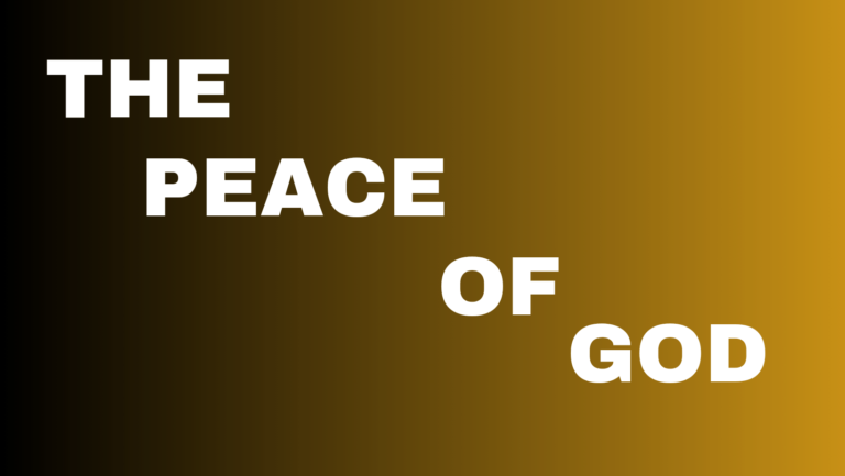 THE PEACE OF GOD