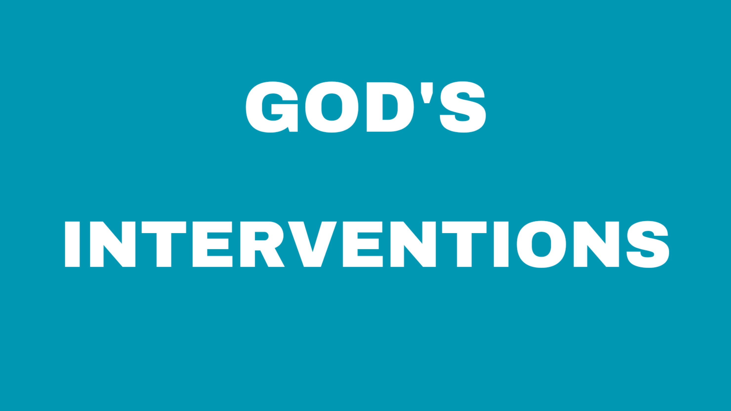 GOD’S INTERVENTIONS! - Pastor Victor Ohue Ministries